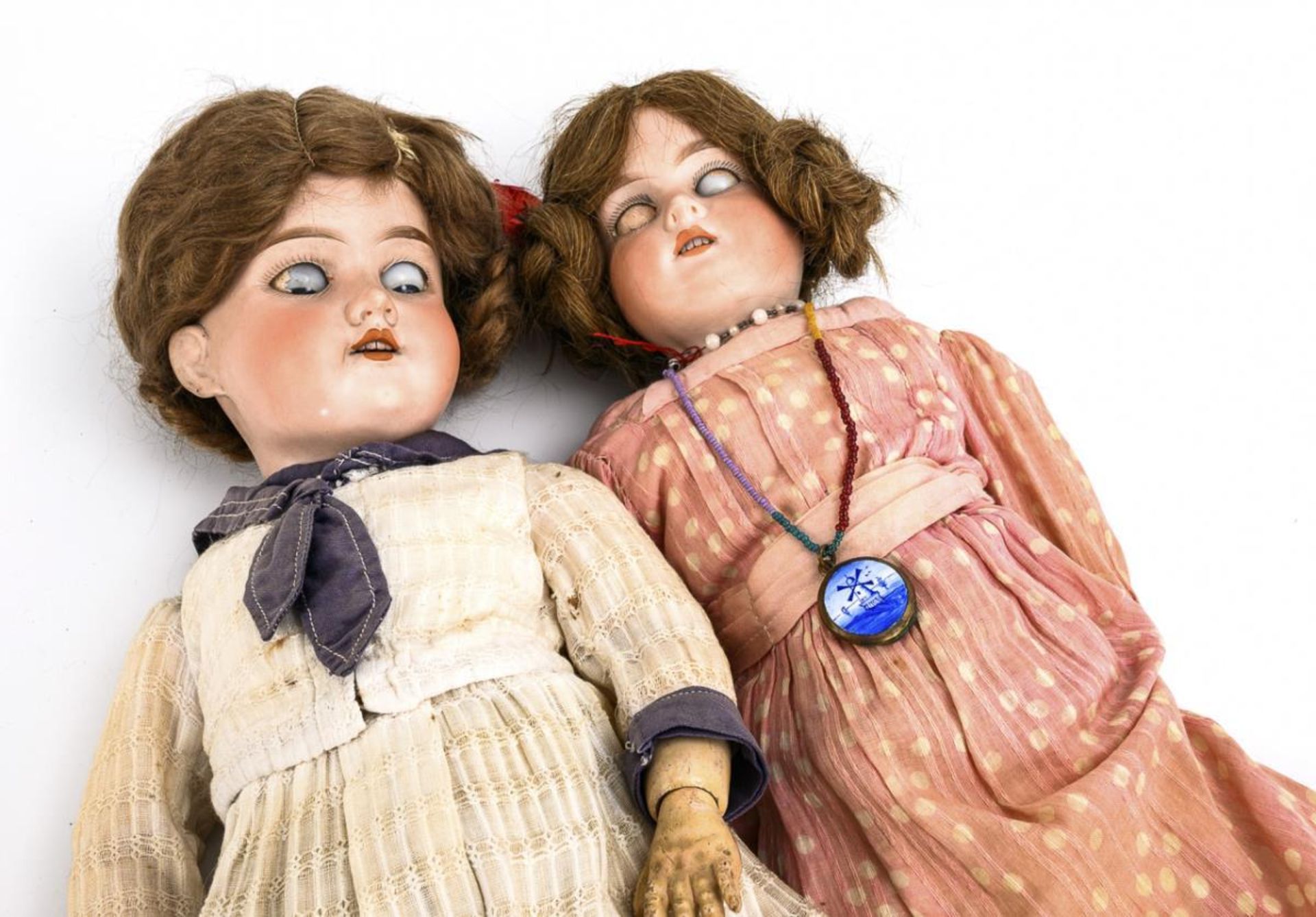 2 originalbekleidete Puppenmädchen.  Armand Marseille. - Bild 2 aus 4