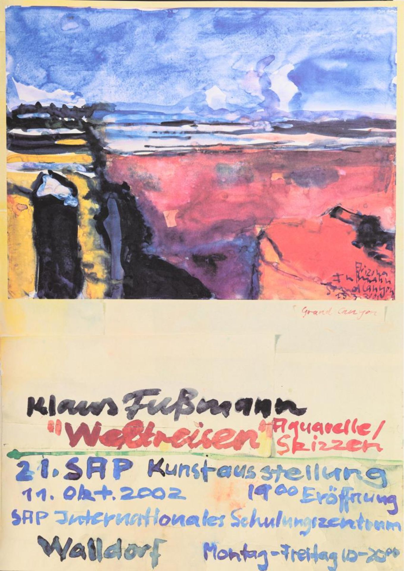 FUßMANN, Klaus  (*1938 Velbert). 4 Ausstellungsplakate Klaus Fußmann. - Bild 2 aus 4