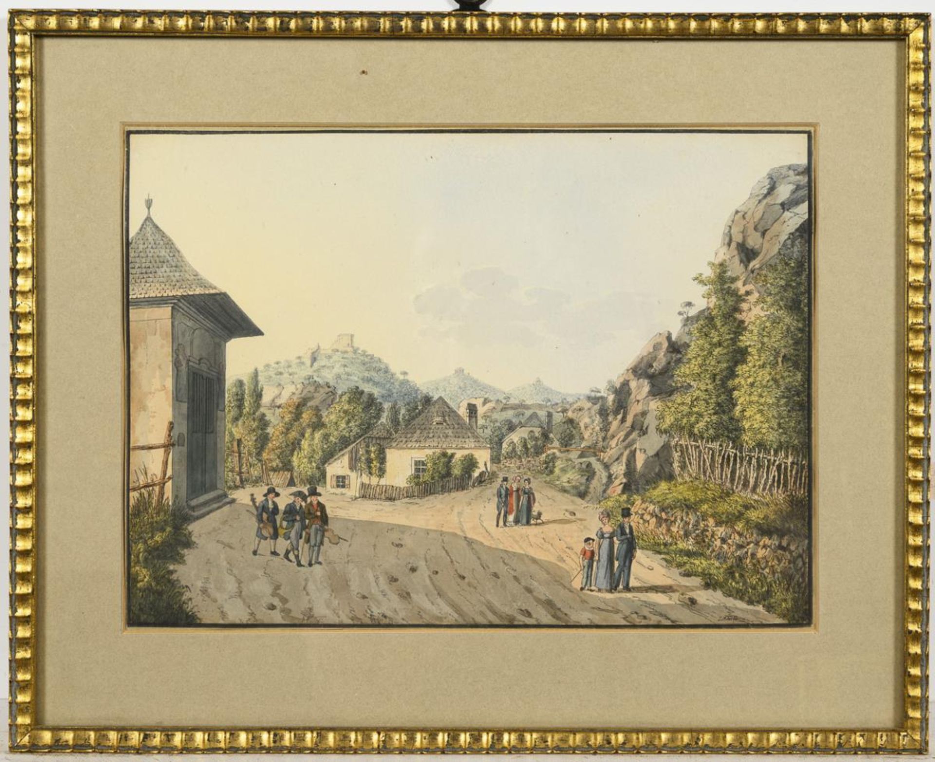 MOHN, Ludwig  (1797 Halle - 1857 Wien). Biedermeier-Landschaft mit Staffage. - Bild 3 aus 4