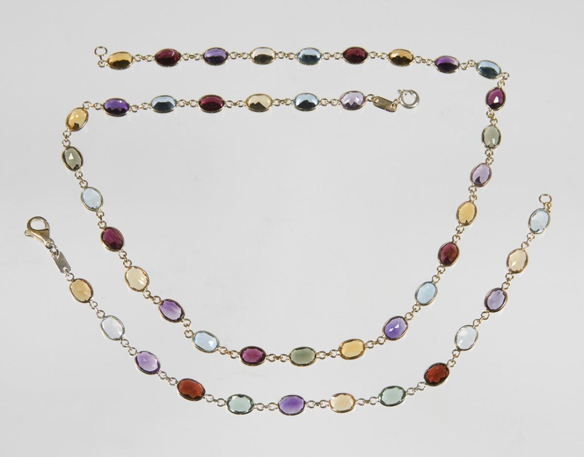 Multicolor-Collier, Armband. - Image 2 of 2