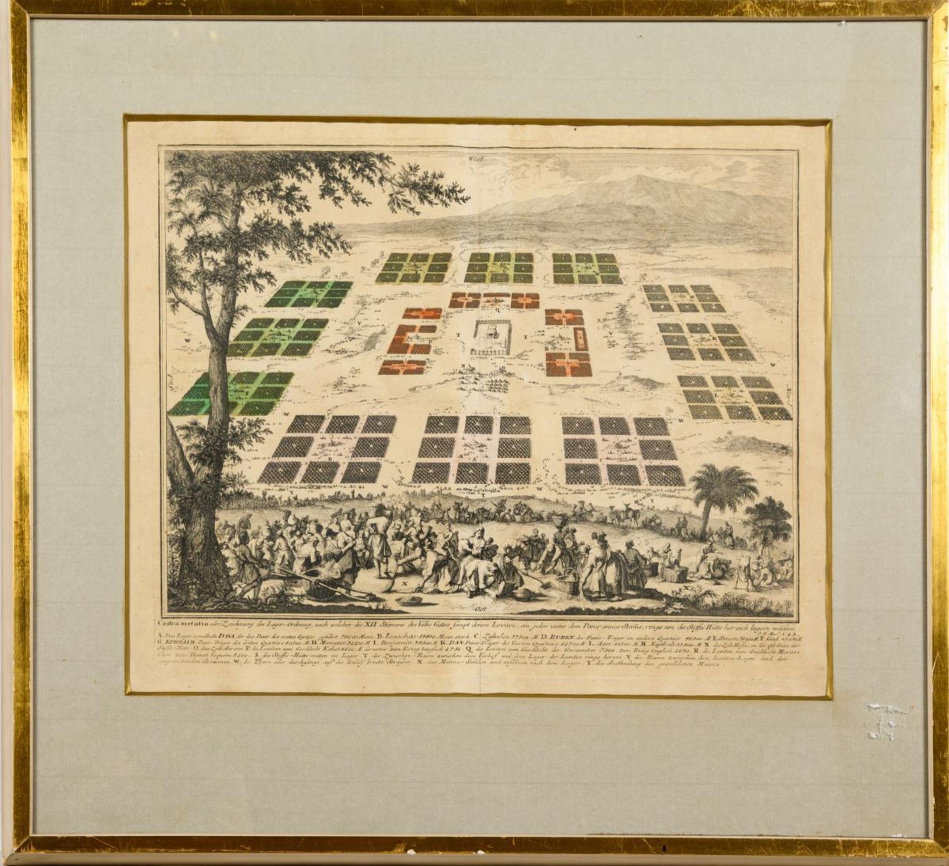 WEIGEL, Christoph  (1654 Redwitz - 1725 Nürnberg). Historische Darstellung des Lagers der 12 Stäm... - Bild 2 aus 2
