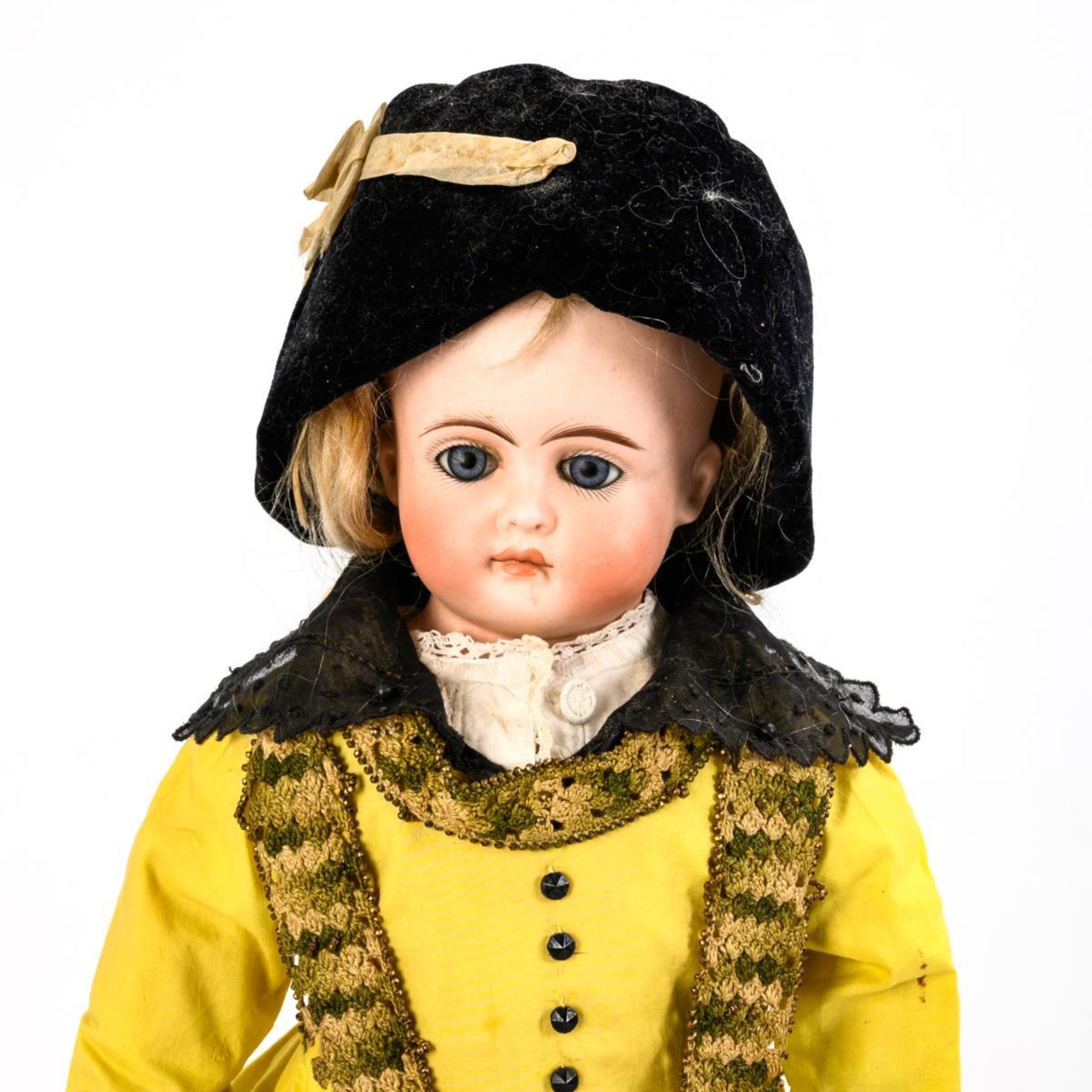 Puppendame in gelbem Kleid.  C. F. Kling. - Bild 2 aus 6