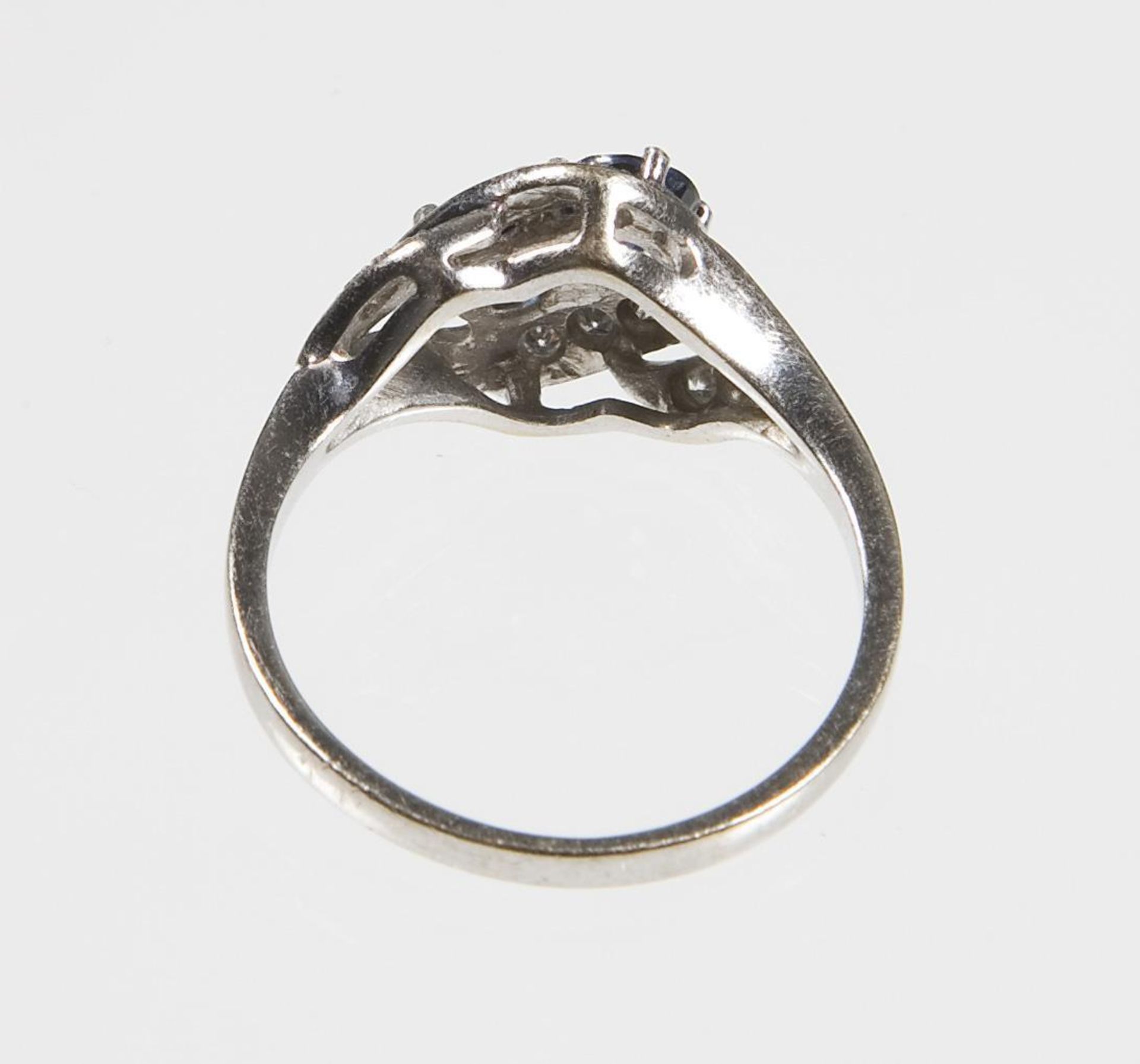Saphir-Diamant-Ring. - Bild 3 aus 4