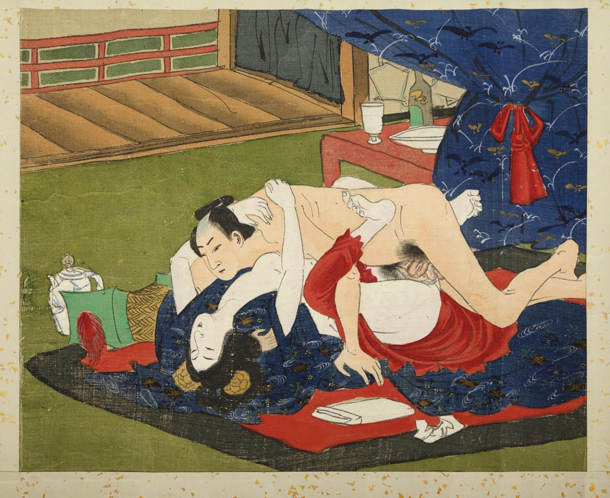 Shunga Rolle mit erotischem Figurenzyklus. - Image 7 of 14