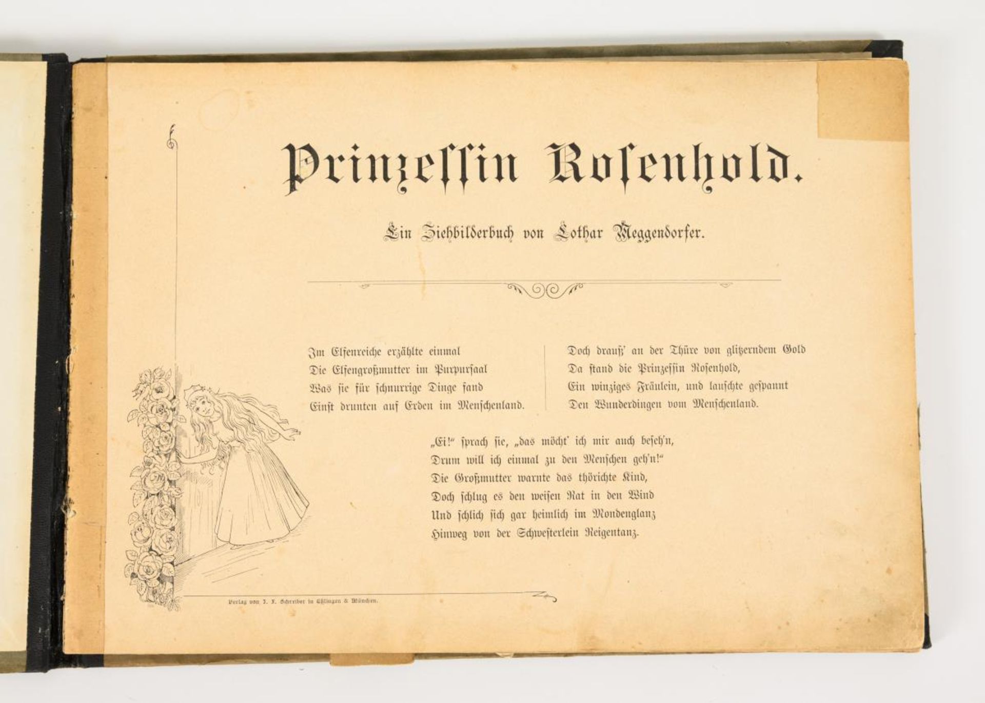 MEGGENDORF, Lothar. "Prinzessin Rosenhold" - Ziehbilderbuch. - Image 2 of 6