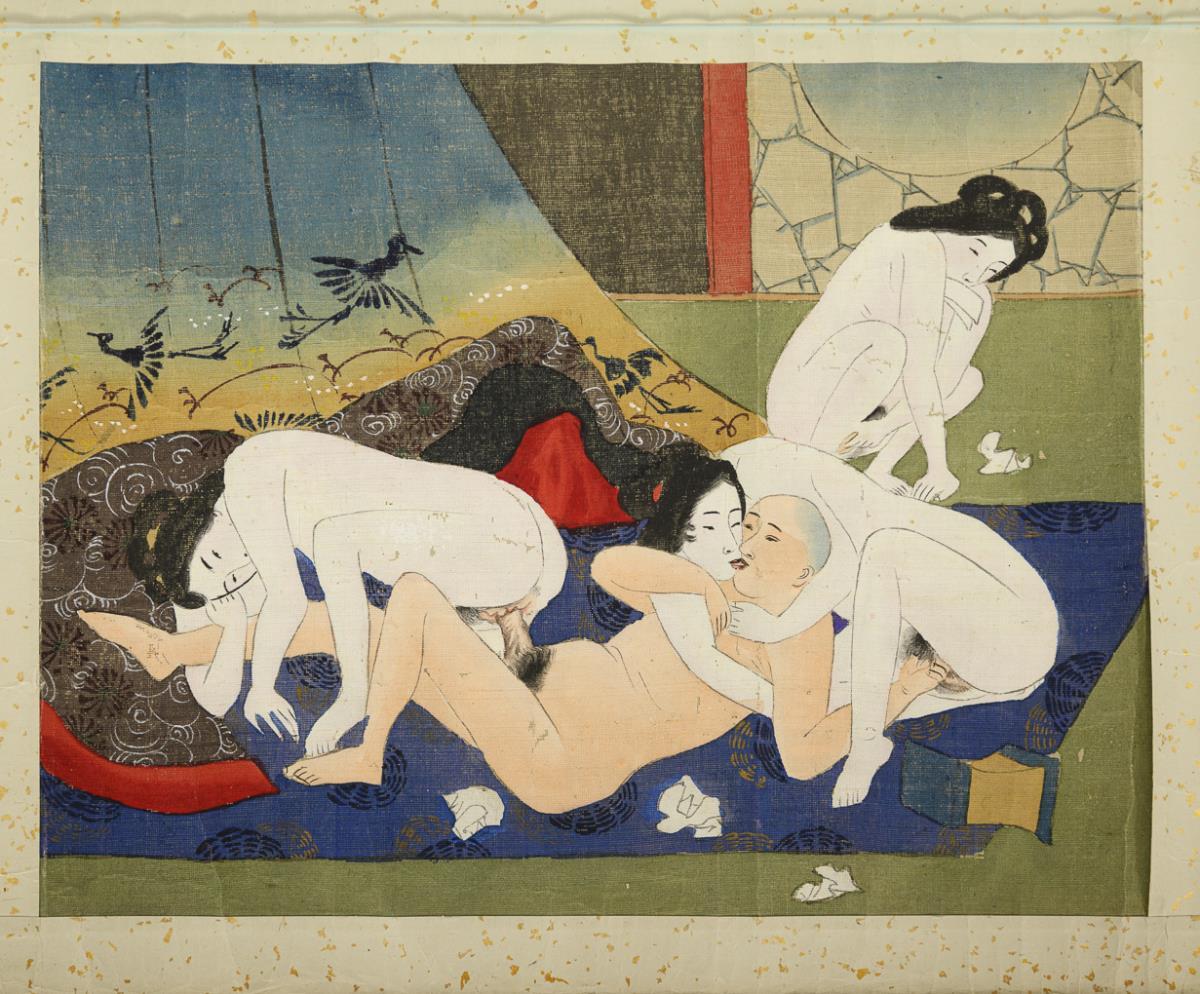 Shunga Rolle mit erotischem Figurenzyklus. - Image 9 of 14