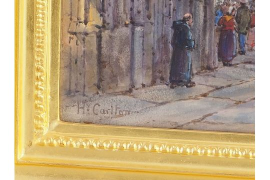 Hy Carlton, View of a Gothic rood screen, 19th/20th century. - Image 3 of 4