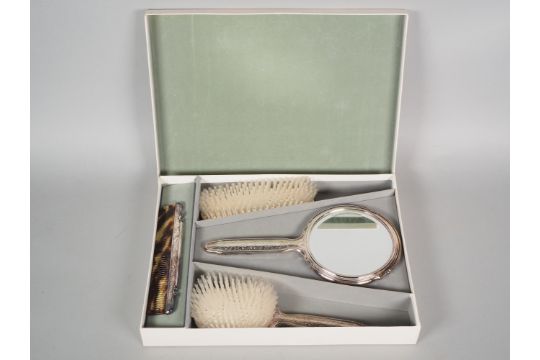 Ladies toiletry set, 835 silver, 4 parts. - Image 1 of 4