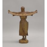 Fr&eacute;miet, Emmanuel, Bronzeskulptur, &#039;Credo&#039; - Statuette eines Kreuzritters mit Banne