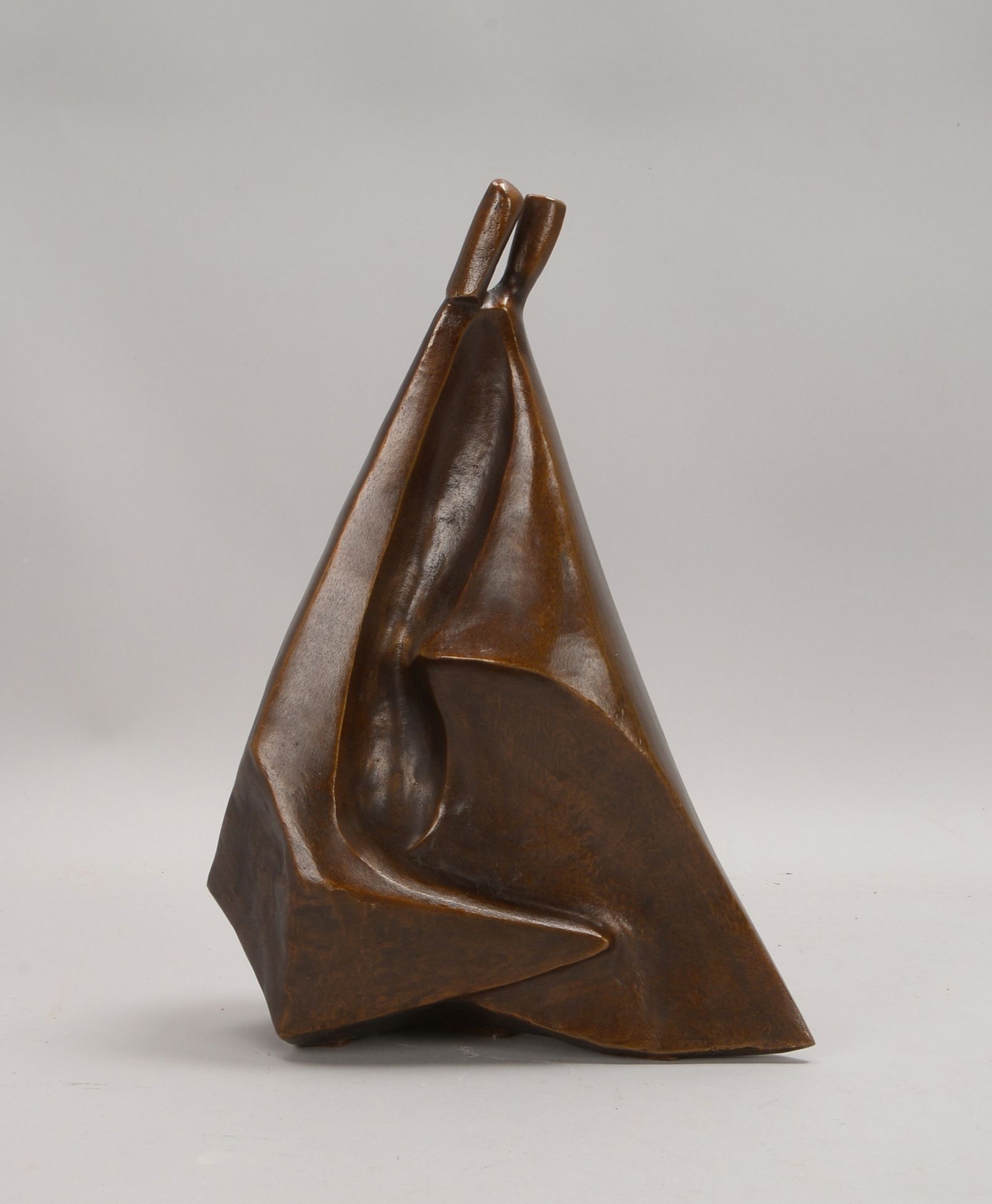Meyring, Carl Ulrich, Bronzeskulptur, 'Umarmung', Aufl. '3/15', sign./dat. '1982'; Höhe 40 cm
