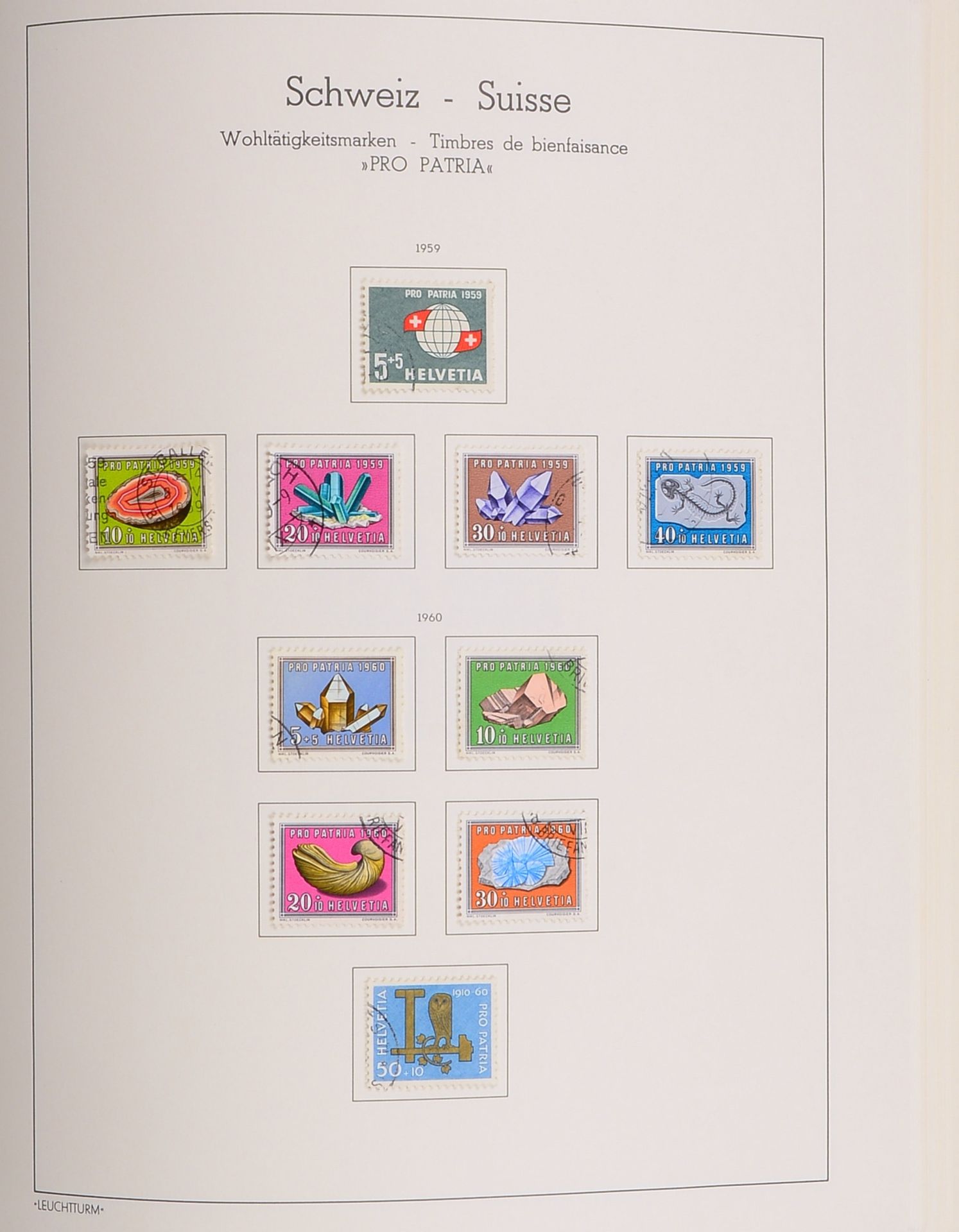 Briefmarken, 'Schweiz', 1945 - 1990: gest. (mit 'Pro Juvent.', 'Pro Patria', Luftpost, Dienstm.) - Bild 2 aus 3