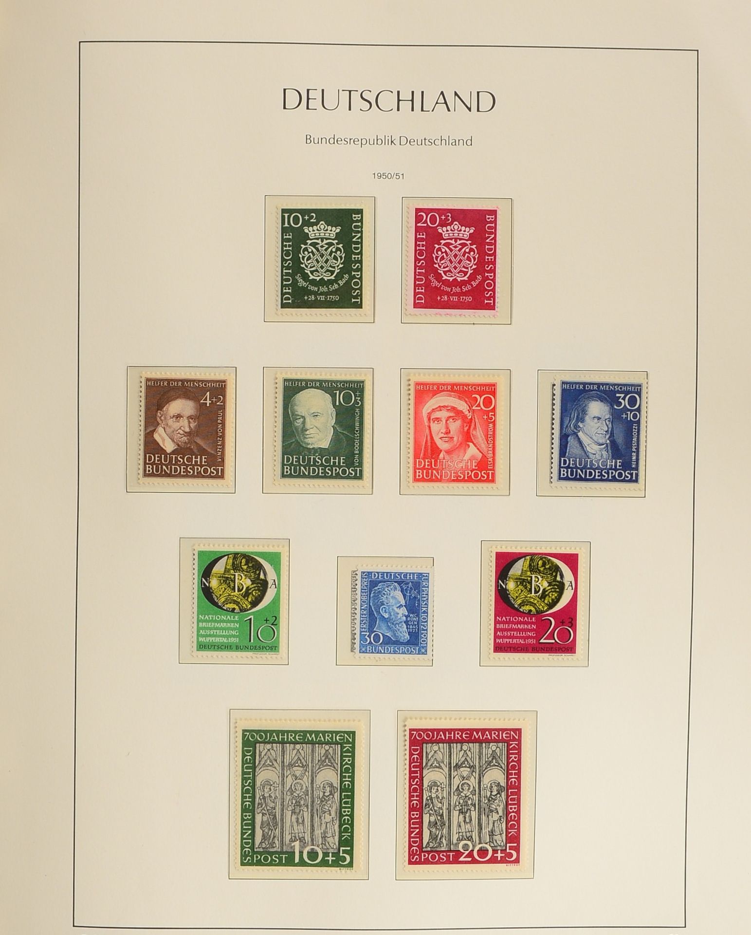 Briefmarken, 'Bund', 1949 - 1976: xx, fast kompl., im Vordruckalbum (Michel ca. EUR 3.600,-) - Bild 2 aus 3