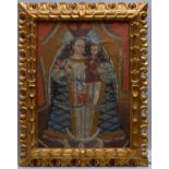 Gemälde, 'Mariendarst. mit dem Jesuskind', Öl auf Lw/doubliert, im Prunkrahmen