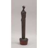 Remi&euml;ns, Adriaans zugeschr., Bronzeskulptur, &#039;Frau im langen Gewand&#039;, unsign.