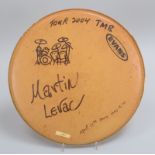 Drum-Fell, Evans &#039;Genera&#039;, von TMB-Drummer Martin Levac sign./dat. - Sammlerst&uuml;ck!