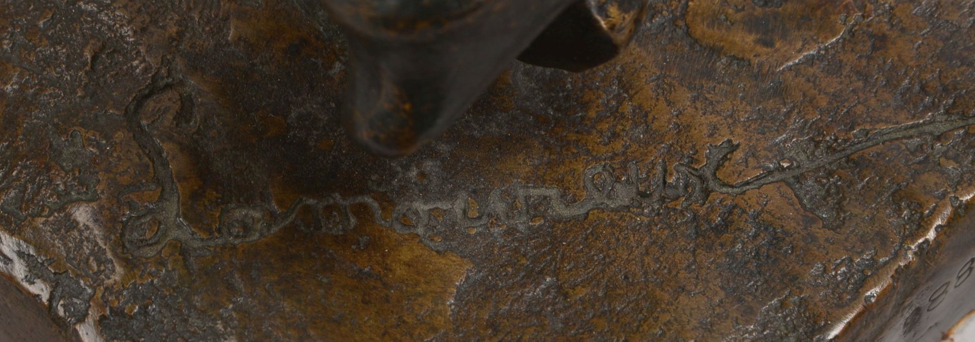 Lamoureux, Yvette, Bronzeskulptur, &#039;Arabesque&#039;, Aufl. &#039;1/8&#039;, im Sockel sign./dat - Image 3 of 3