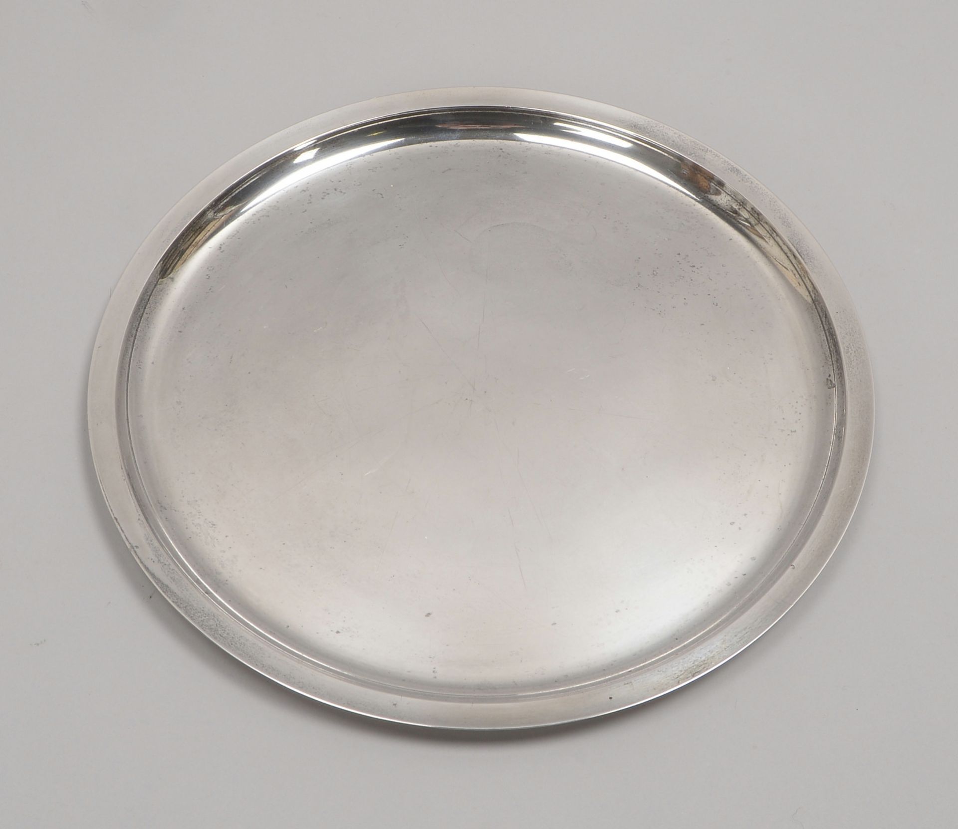 Wilkens, Tablett, 835 Silber, runde Form, Durchmesser Ø 30 cm, Gewicht 608 g