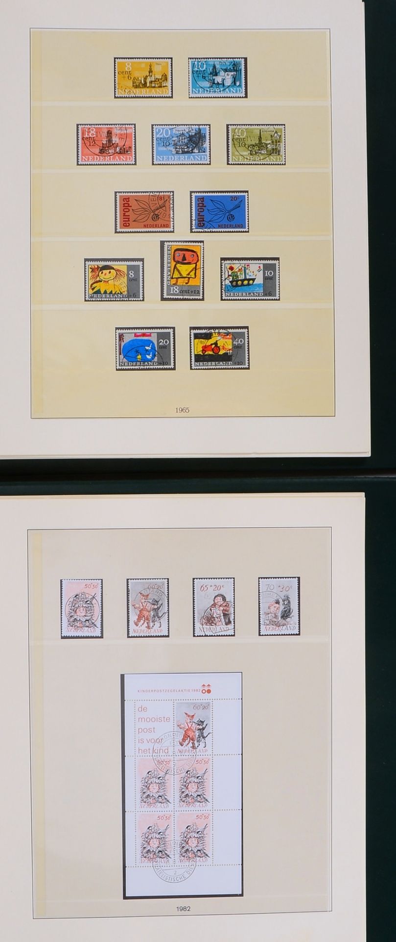 Briefmarken, 'Niederlande', 1945 - 1984: alle Ausgaben fast kompl., überw. gest., in 2x Alben