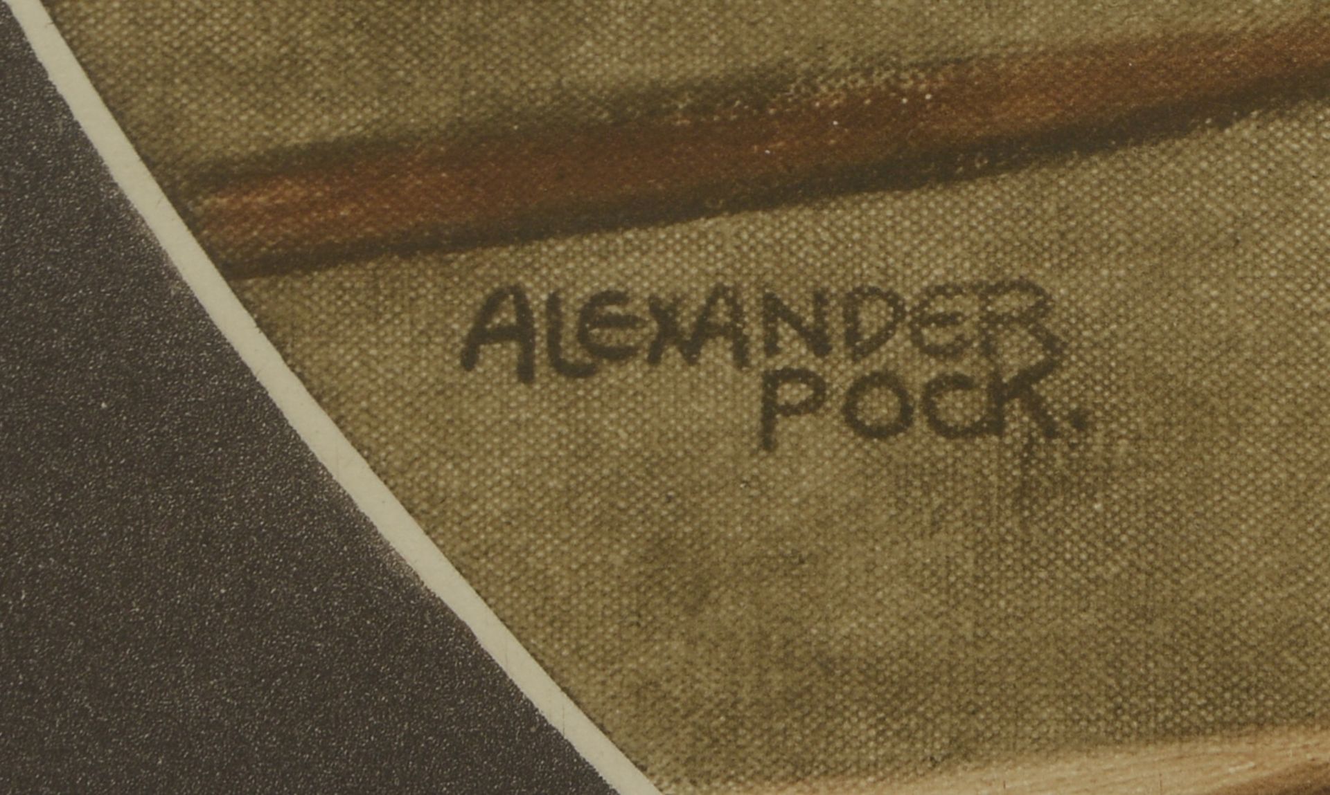Pock, Alexander, &#039;Portrait eines Rappen&#039;, Farblithografie, unten li. sign., unter PP hinte - Image 2 of 2