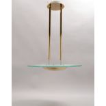 Estiluz, Designer-Deckenlampe, 1-fl., runde Glasscheibe/z.T. mattiert, verstellbar 