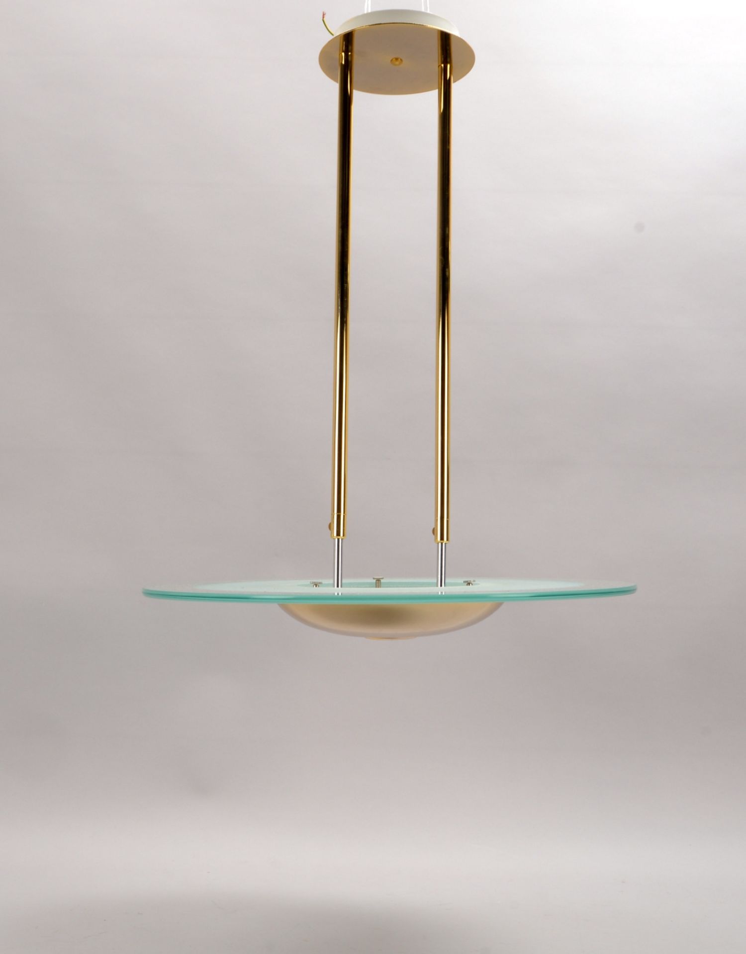 Estiluz, Designer-Deckenlampe, 1-fl., runde Glasscheibe/z.T. mattiert, verstellbar 