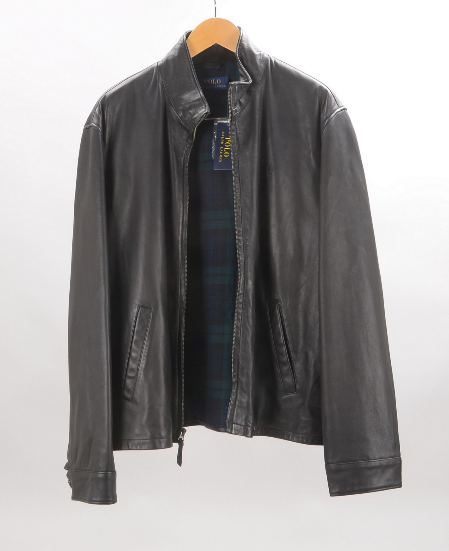 Ralph Lauren, Herren-Lederjacke, schwarzes Leder, Größe 'XL' - getragener Zust.