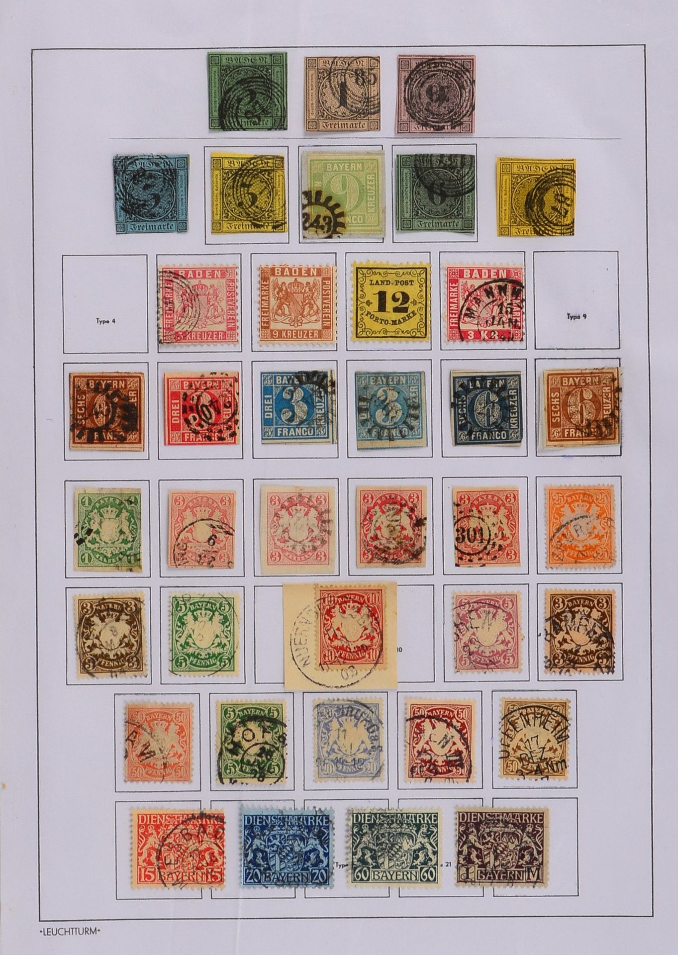 Briefmarken, 'Deutschland', 1851 - ca. 1940: 'Altdt. Staaten'; dazu 'Schweiz', 'GB', 'Übersee'