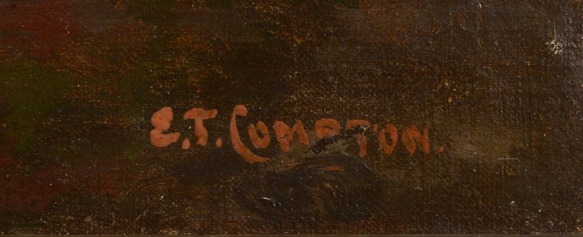 Compton, Edward Theodore, 'Ital. Küstenszene', Öl/Lw, unten re. sign.; Maße 33 x 51 cm  - Bild 2 aus 3