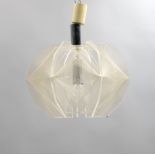 Sompex, Designer-Deckenlampe, Kunststoff und Nylon, Entw. Paul Secon; Ø 45 cm