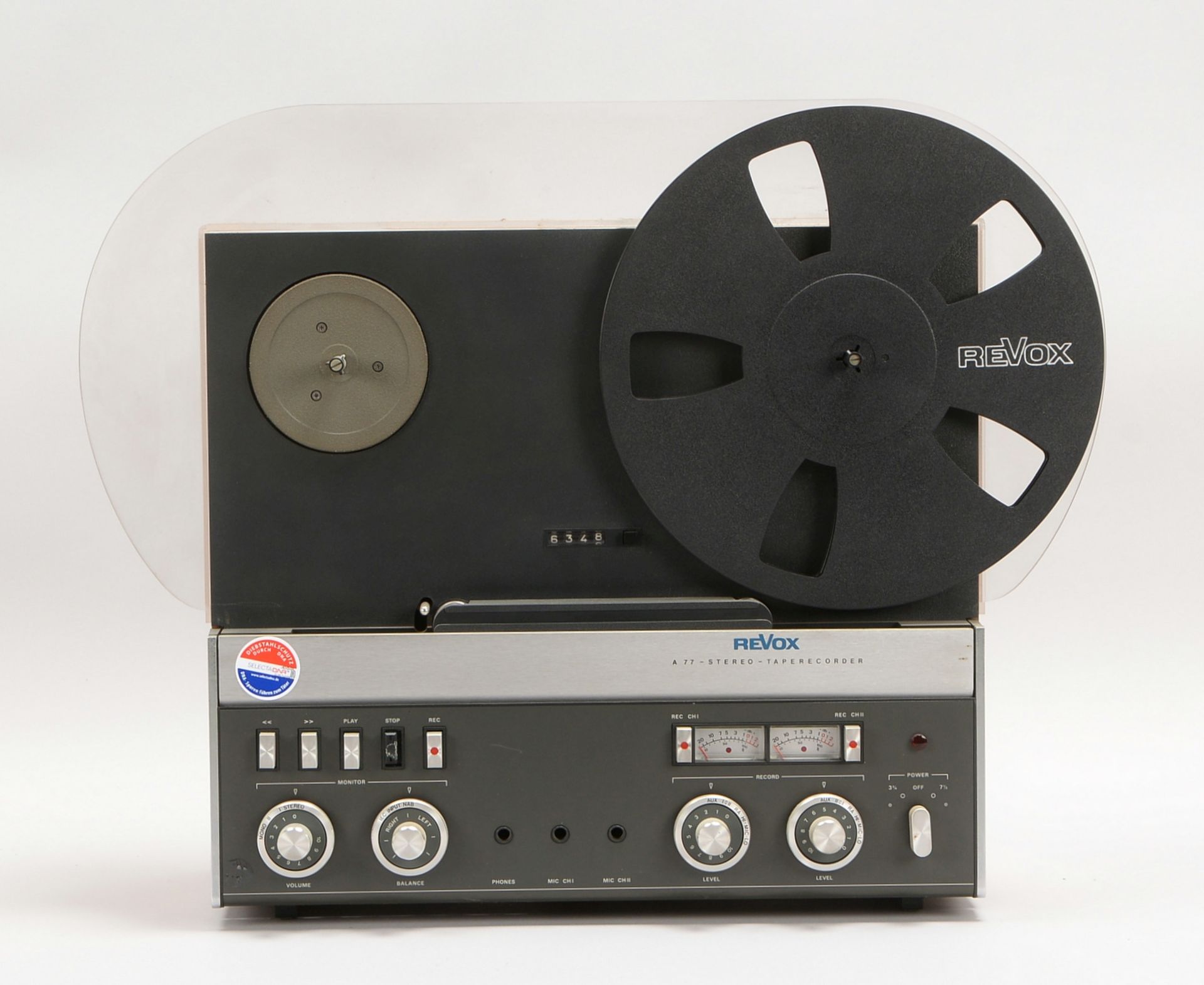 Altes Tonbandgerät (1970er Jahre), Revox, Modell 'A77' - Fkt. nicht geprüft  - Bild 2 aus 2
