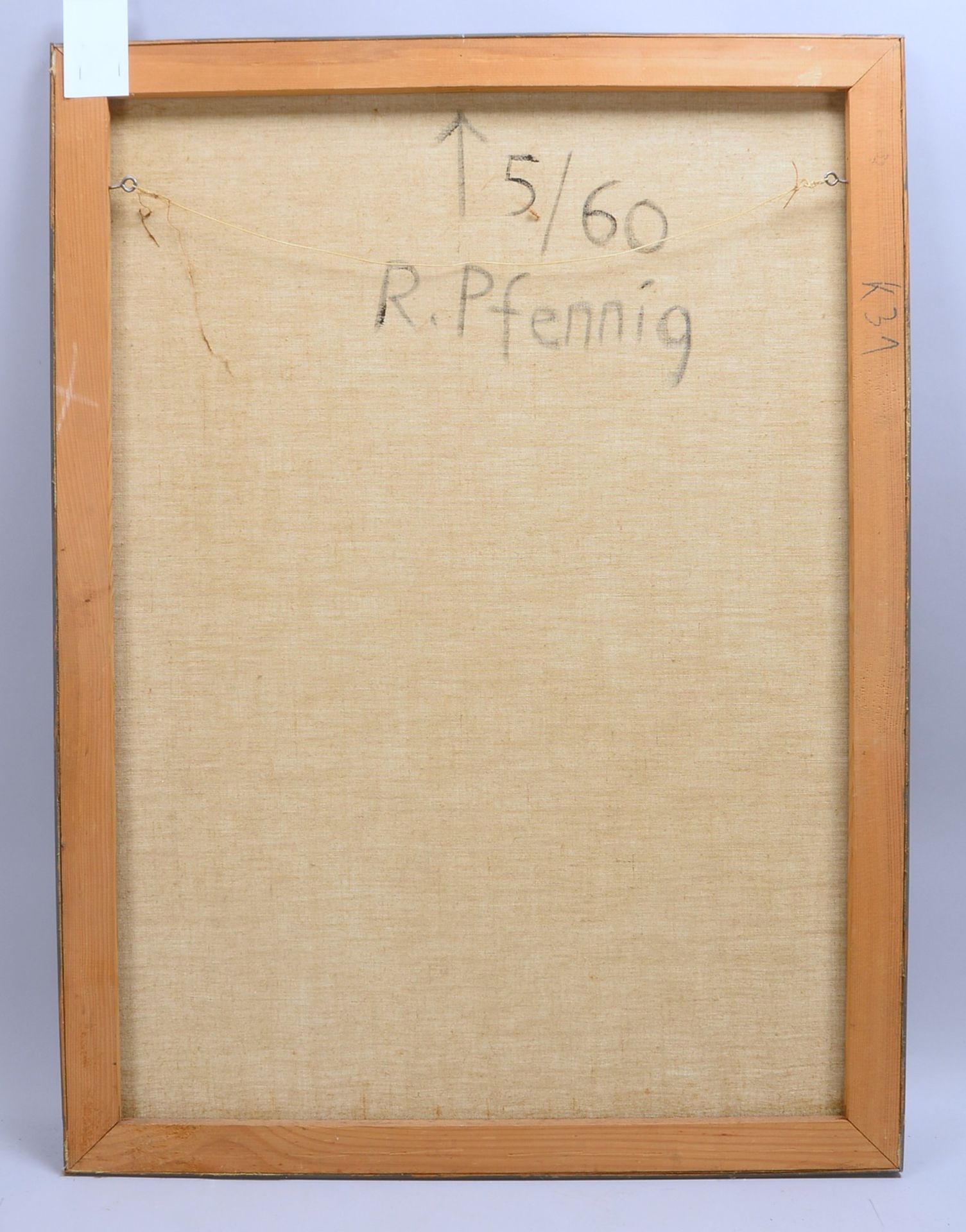 Pfennig, Reinhard, &#039;Abstr. Kompos. in Braun&#039;, &Ouml;l/Lw, sign.; Bildma&szlig;e 98 x 73 cm - Image 3 of 3