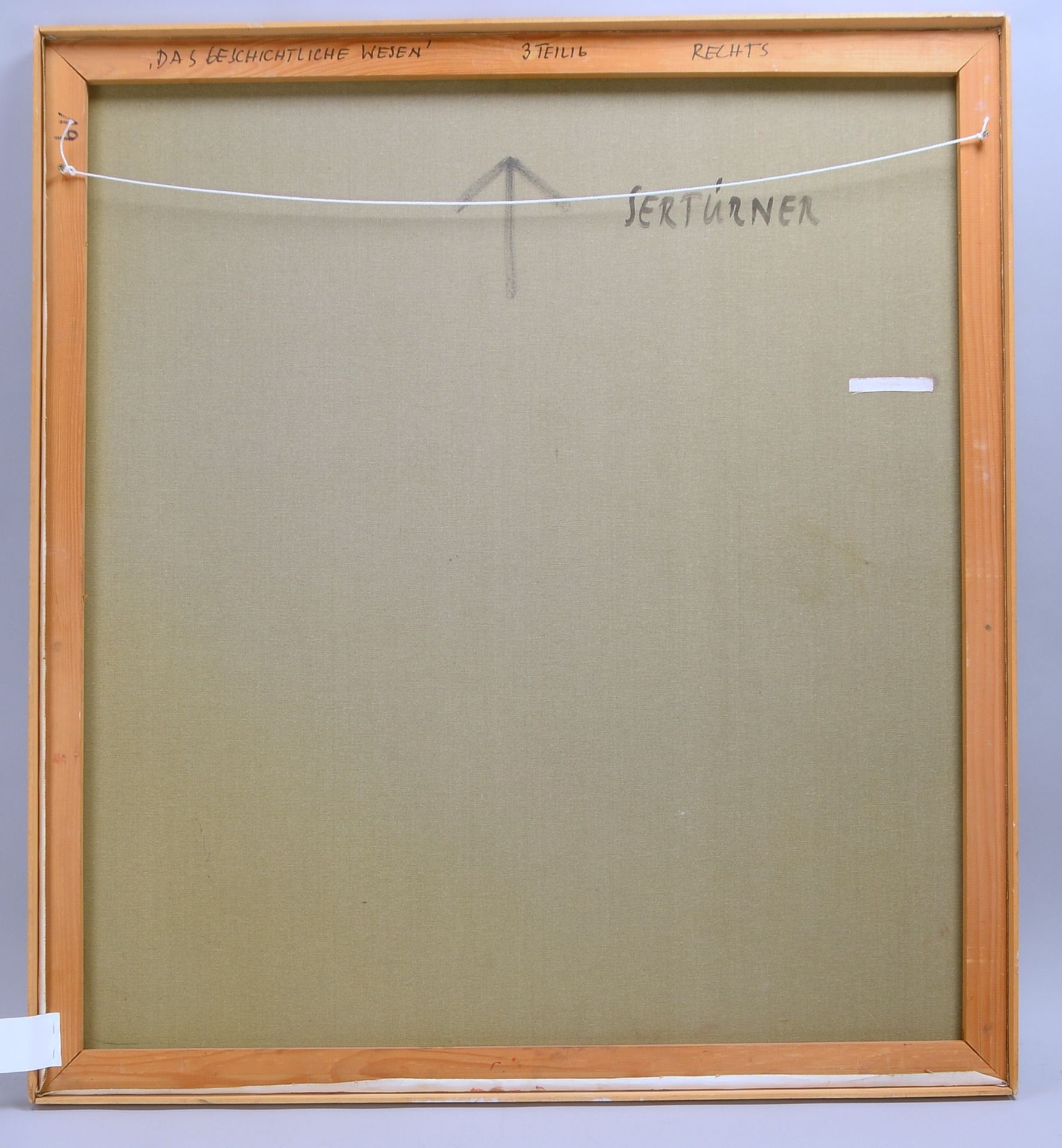 Sertürner, Wernhera, 'Das Geschichtliche Wesen' - OT, Öl/Lw, sign.; Rahmenmaße 110 x 100 cm - Image 3 of 3