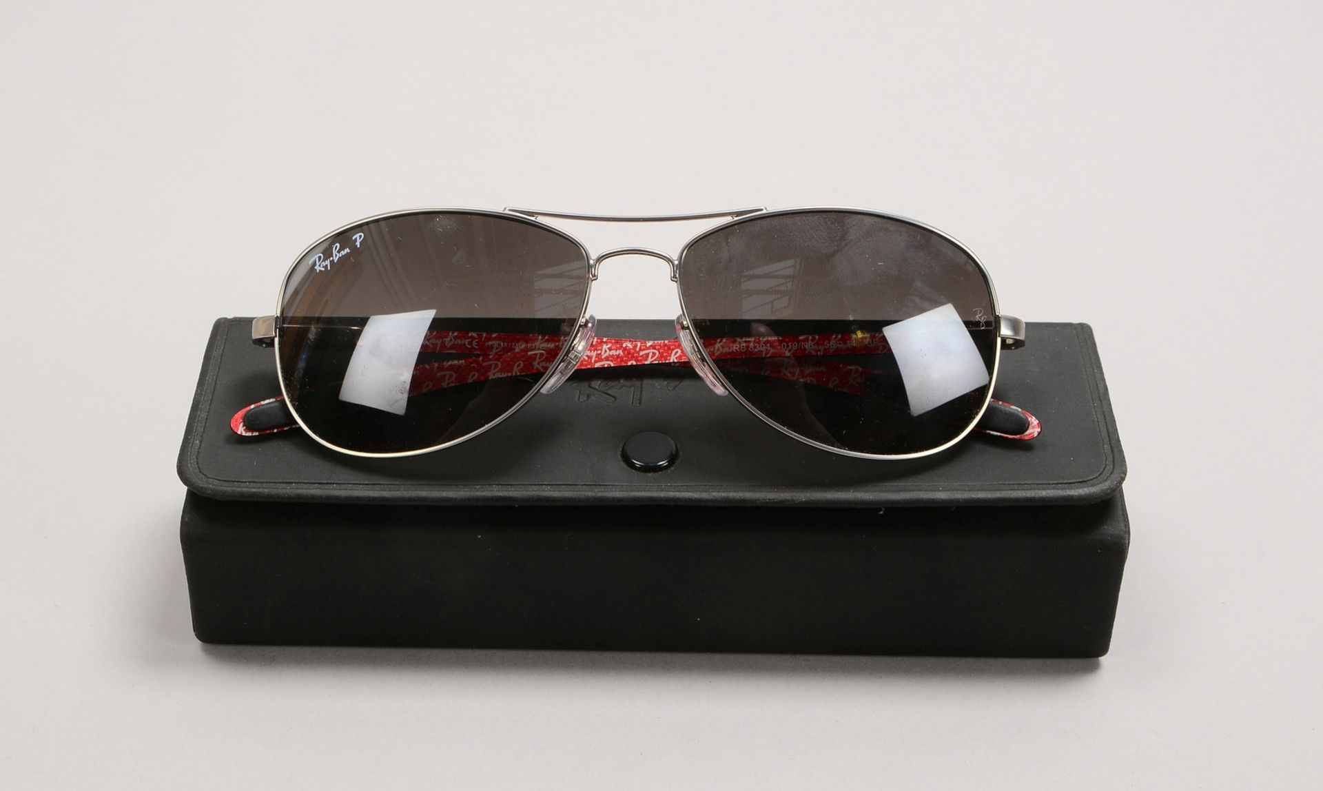 Ray Ban-Sonnenbrille, 'Polarized P3 Plus Lens' - absorbiert Reflexionen/Streulicht, im Etui