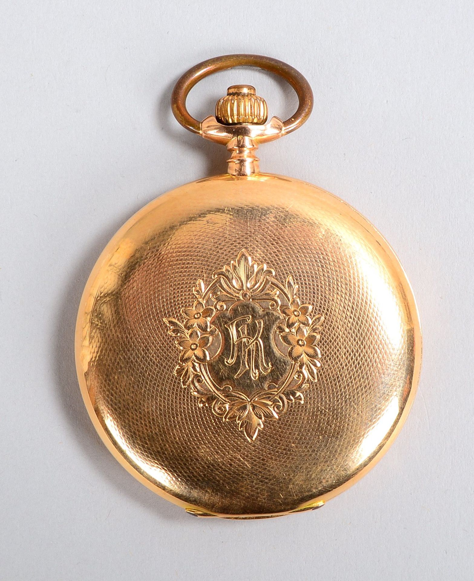 Taschenuhr, 585 Gold/3 Deckel Gold, Ziffernblatt mit arab. Ziffern; Gew. 76,80 g - Image 2 of 2