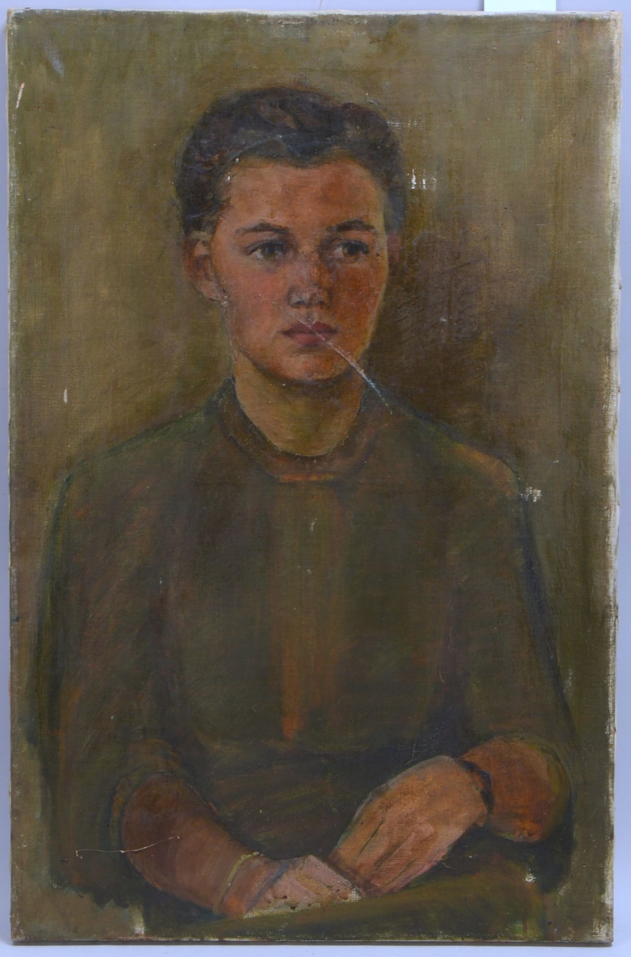 Sertürner, Wernhera, 'Portrait Anneliese Scheller', Öl/Lw, verso sign./bet.; Bildmaße 72 x 47 cm
