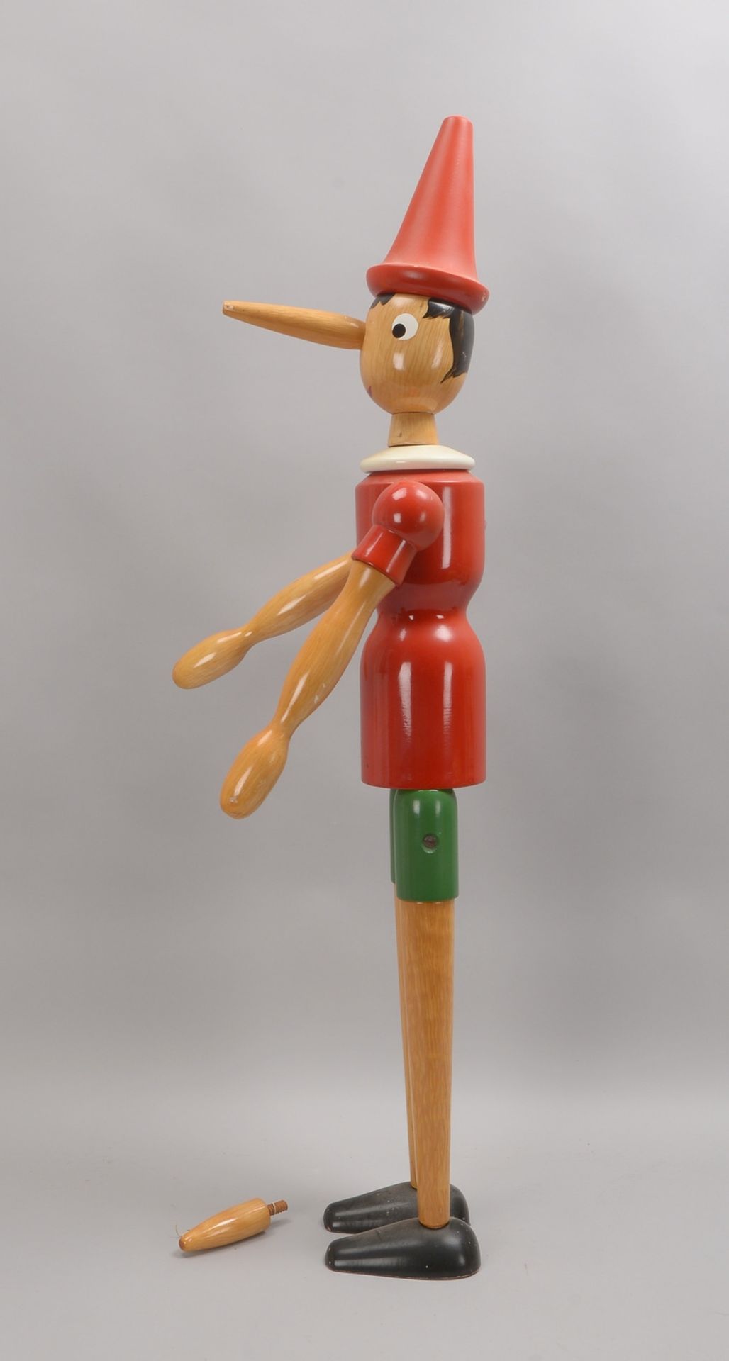 Sammlerfigur: gr. &#039;Pinocchio&#039;-Figur, Holz mehrfarbig gefasst, Kopf und Arme beweglich - Image 2 of 2