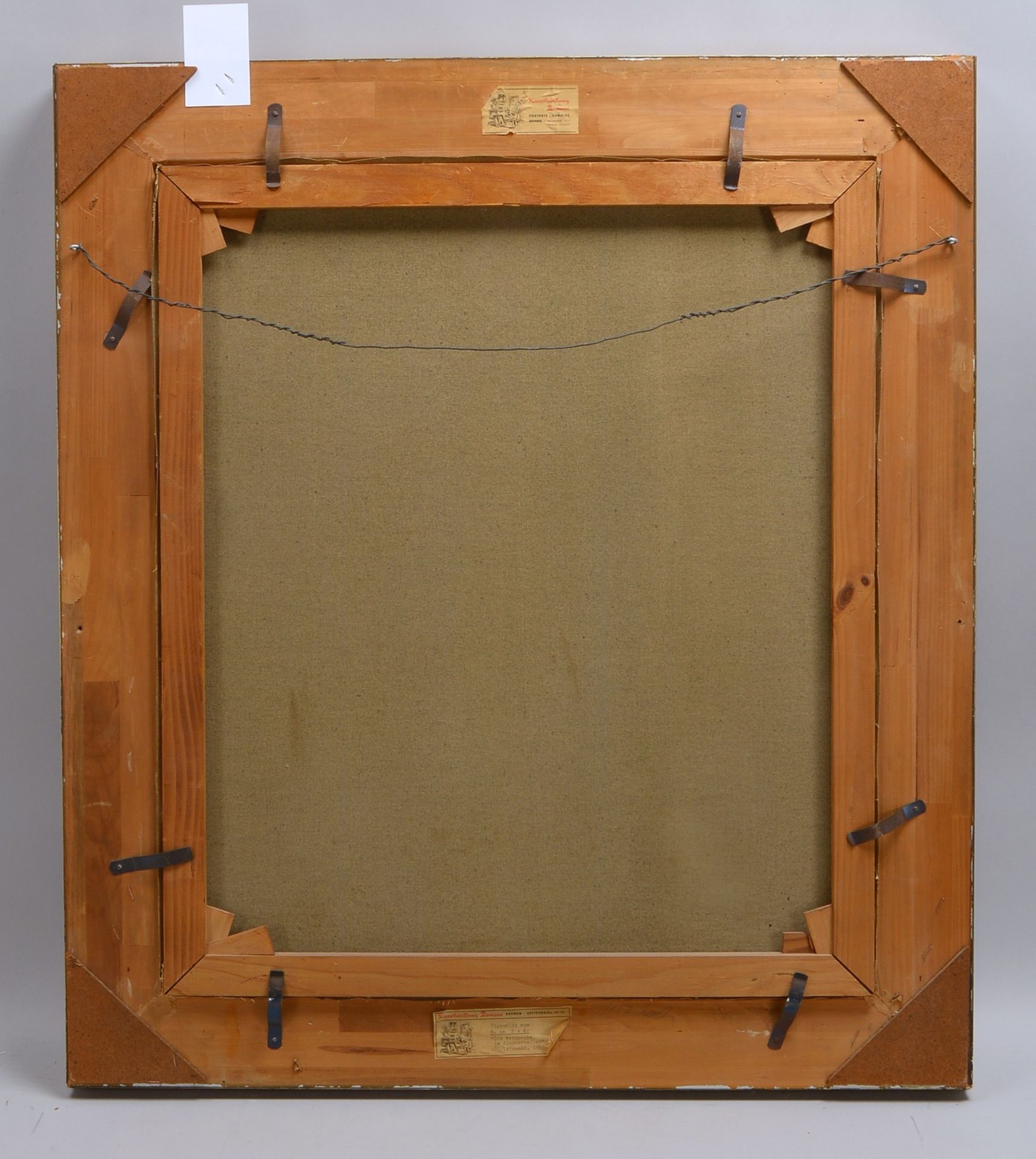 de Pré, Willi, 'Im Weinkeller', Öl/Lw, unten rechts signiert; Rahmenmaße 89 x 78,5 cm - Bild 3 aus 3