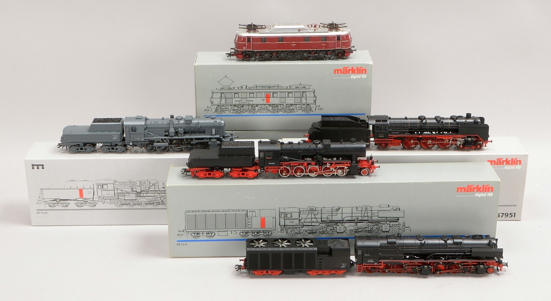 5 Loks, Märklin 'Digital H0' ('3769', '37021', '37159', '37951', '39160')