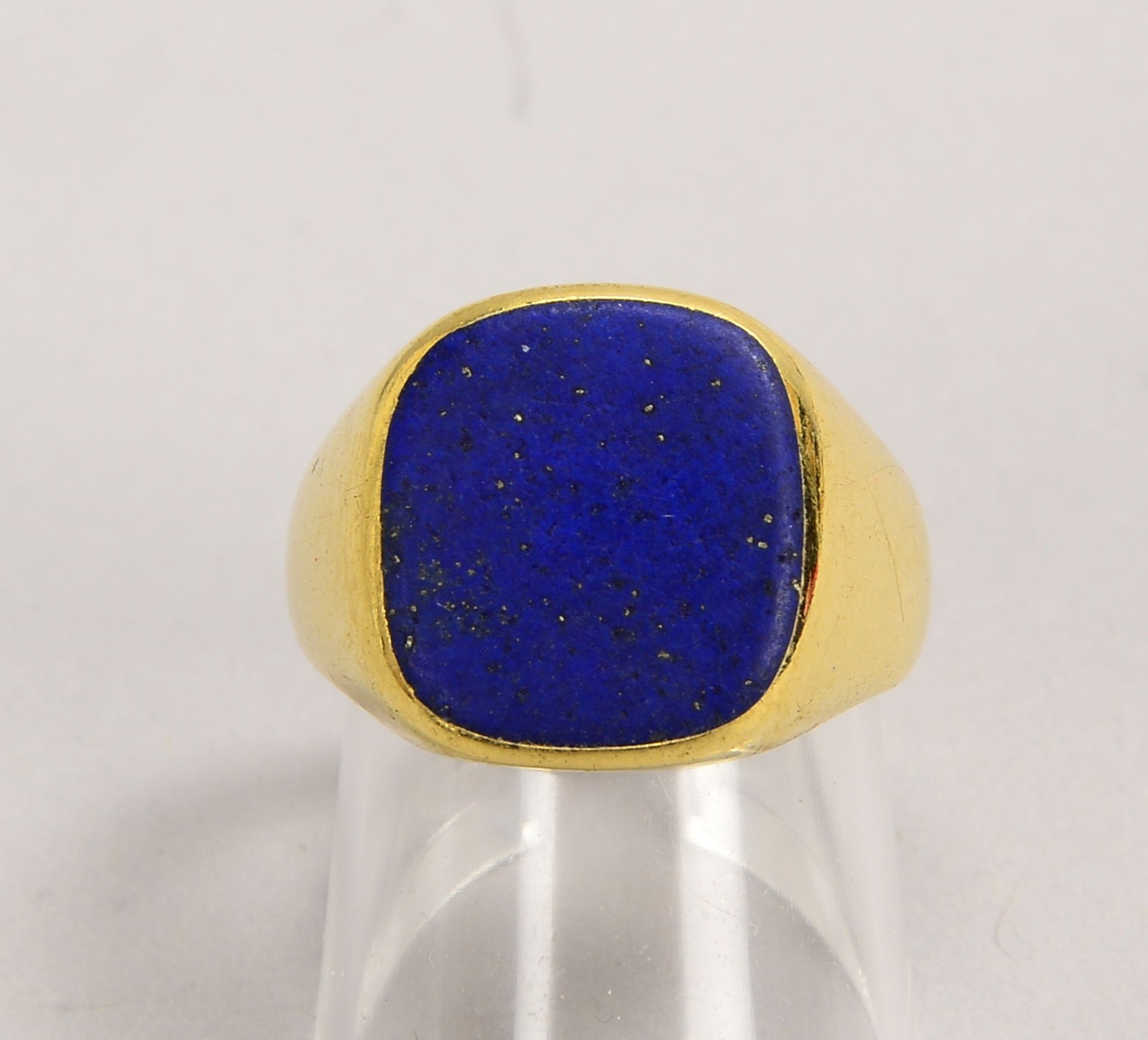 Herrenring, 585 GG (gest.), mit Lapislazuli-Platte; RG 55, Gew. 6,40 g - Image 2 of 2