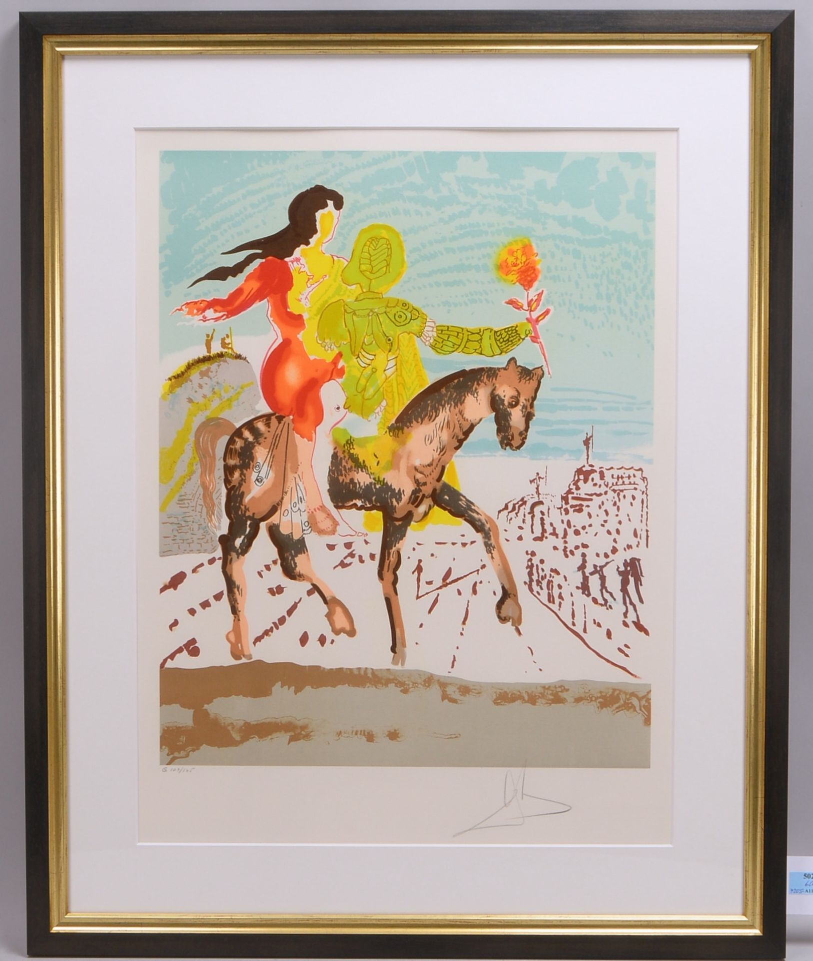 Dalí, Salvador, 'Girl horse', Farblithografie, Aufl. 'G107/125'; Maße 66 x 50 cm