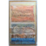 Sertürner, Wernhera, 'Streifen-Kompos.', Öl/Lw, auf Platte, sign.; Bildmaße 115 x 70 cm