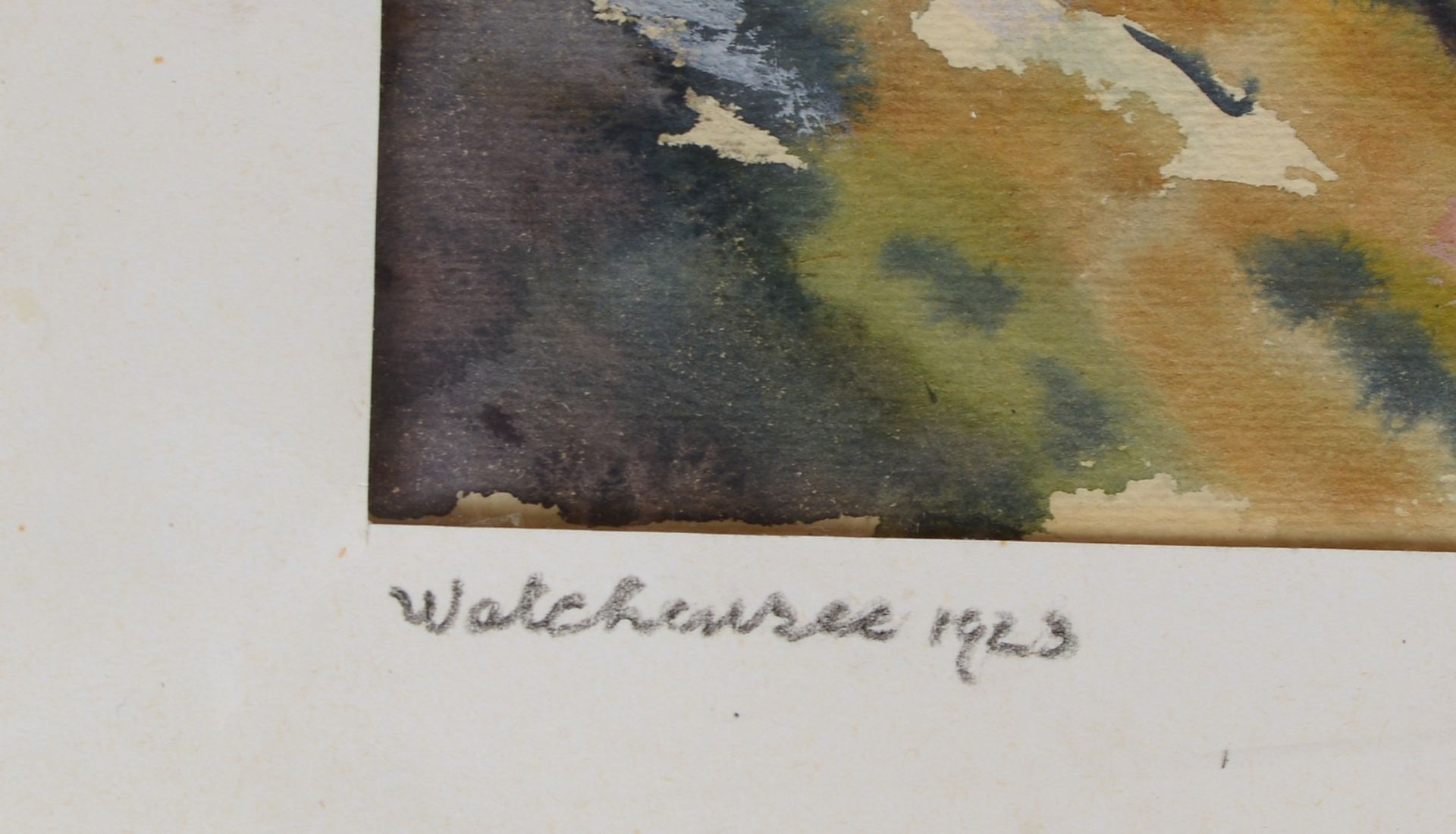 Corinth, Lovis zugeschr., 'Walchensee', Aquarell, sign./dat. '1923', verso bez./gest., unter PP - Bild 2 aus 4