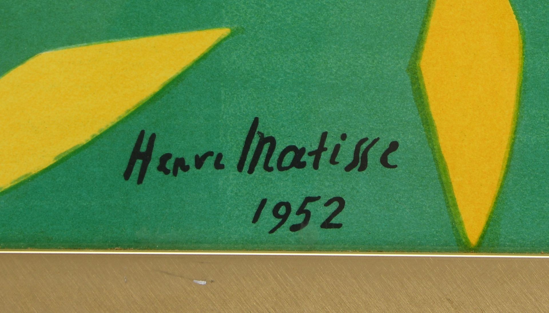 Druck (nach Henri Matisse), 'Tristesse du roi', hinter Glas; Rahmenmaße 78 x 105 cm - Bild 2 aus 2