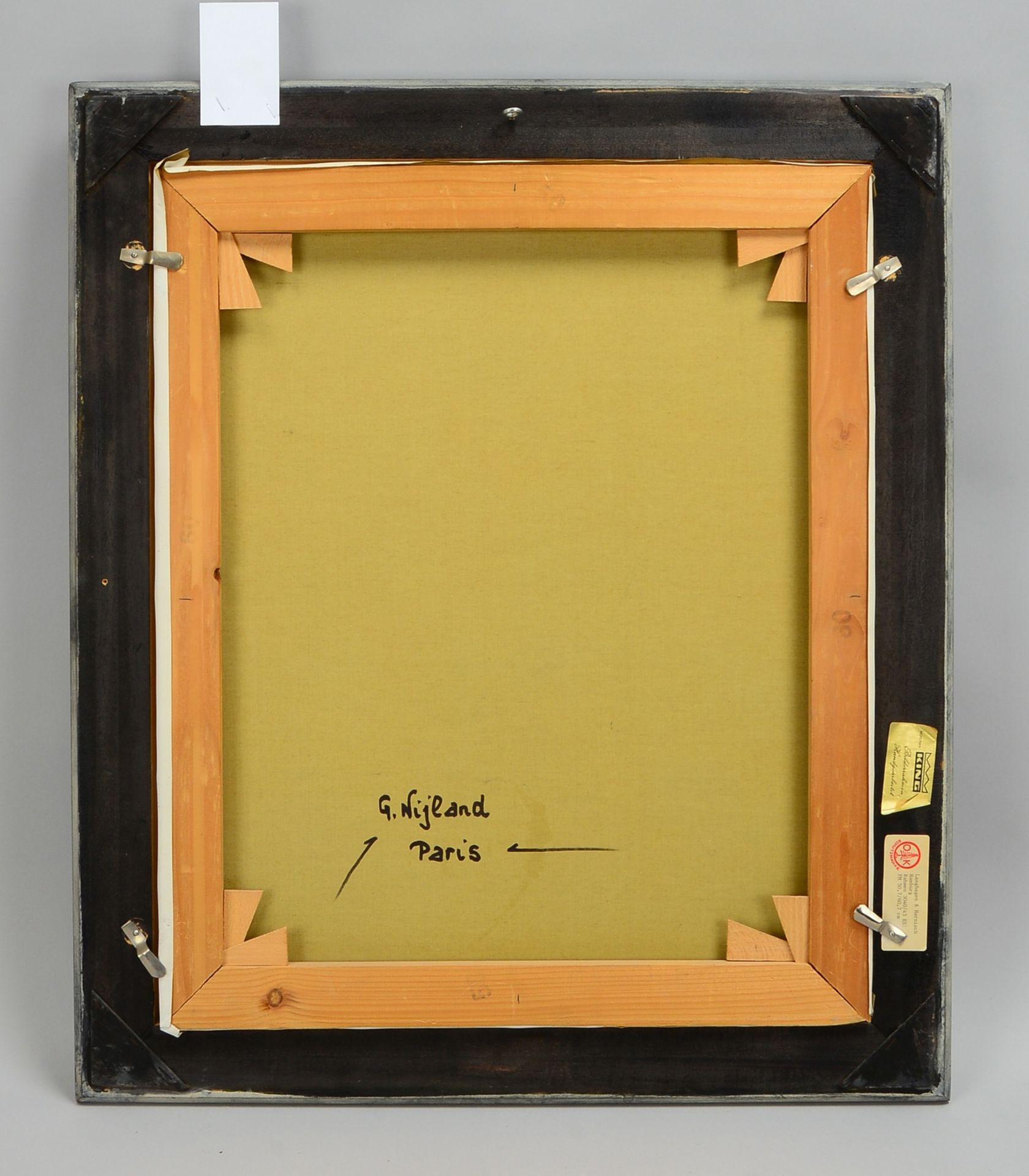 Nyland, Gerard, 'Notre-Dame in Paris', Öl/Lw, unten rechts sign.; Maße 60 x 50 cm - Bild 3 aus 3