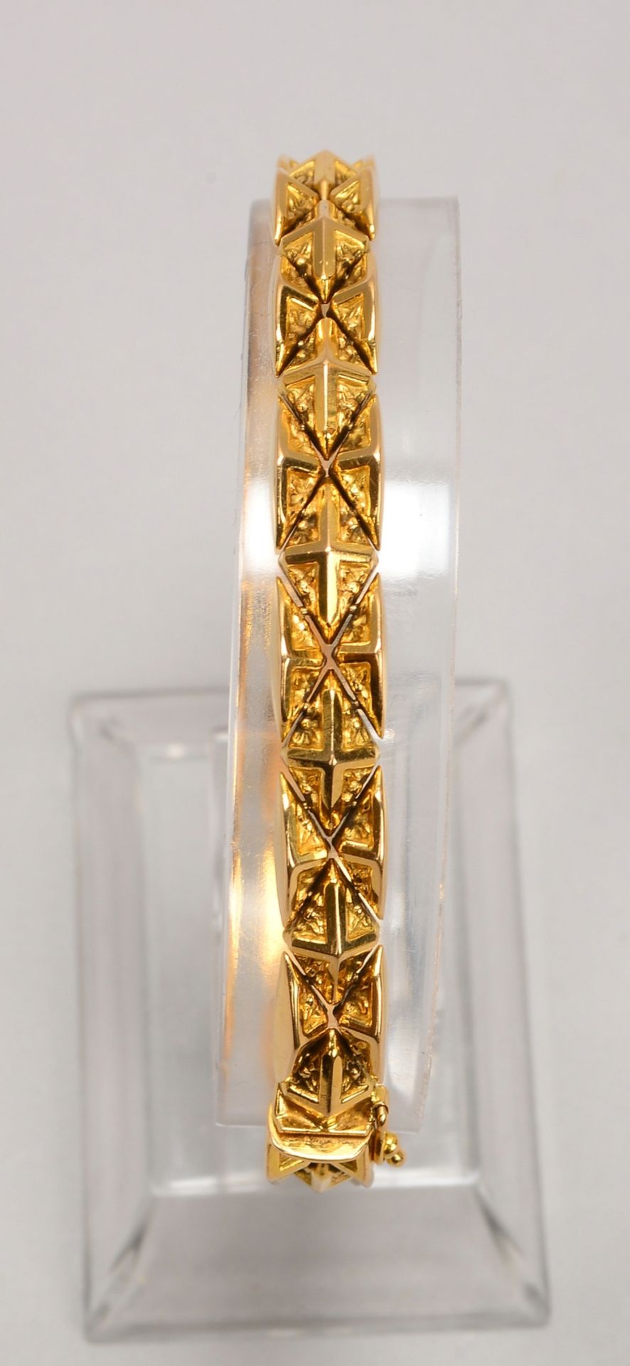 Armband, 750 GG (gestempelt), mit Steckschließe; Länge 18,5 cm, Gewicht 16 g - Bild 2 aus 2