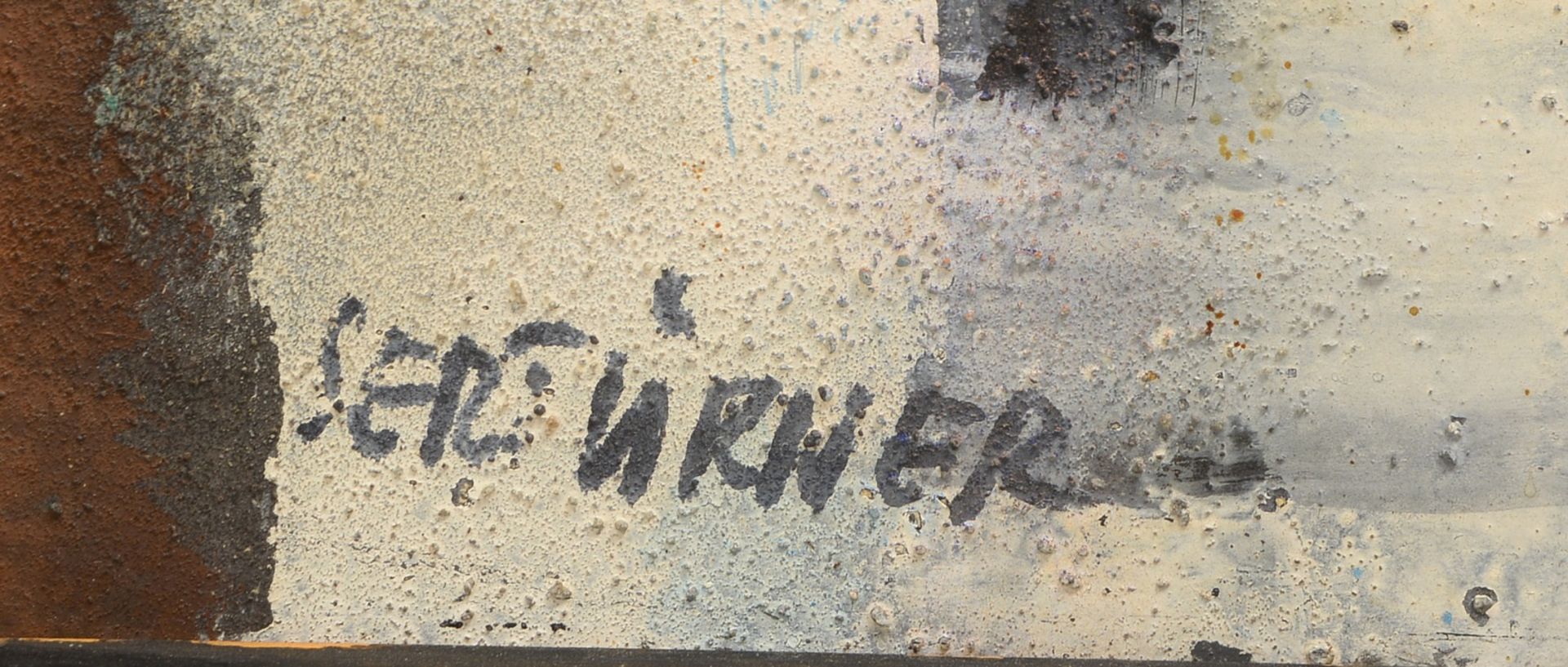 Sertürner, Wernhera, 'Quadratur' - OT, Öl/Hf, sign.; Rahmenmaße 65 x 91 cm - Bild 2 aus 2