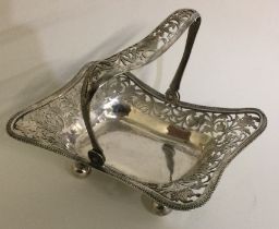 A Continental silver pierced basket.