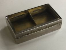 A good silver stamp holder with hinged glass top.