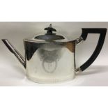 A rare crested silver teapot. London 1792.