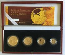 A Britannia Collection Gold Proof Four Coin Set 2005. Est. £1500 - £2000.